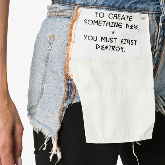 Unravel Project Reverse Short Cotton Leggings (26) - Picture 2 of 13